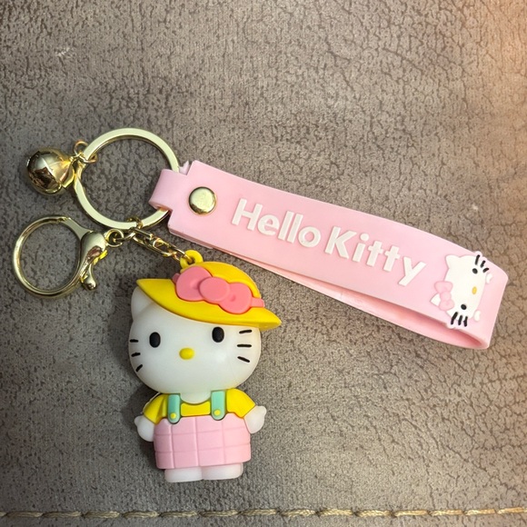 Hello Kitty Pink and Yellow Keychain - Picture 1 of 3